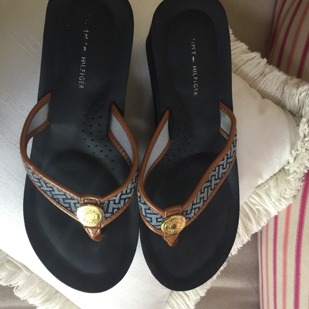 Tommy Hilfiger Wedge Flip Flops